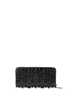 Женский кожаный кошелек W panettone Christian Louboutin, черный