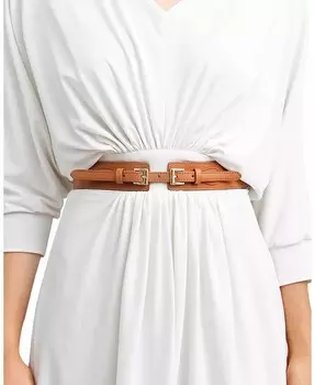 Женский кожаный пояс из лондонского тумана Belle & Bloom, коричневый