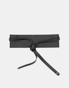 Женский кожаный пояс-кушак Dudu, черный