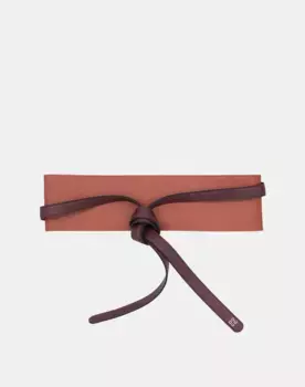 Женский кожаный пояс-кушак Dudu, коричневый