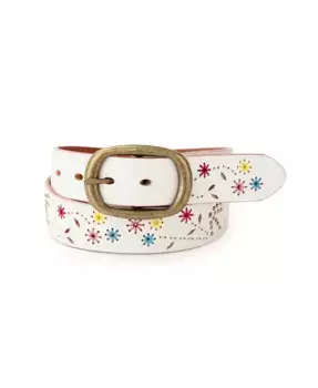 Женский кожаный ремень Blossom OLD TREND, белый