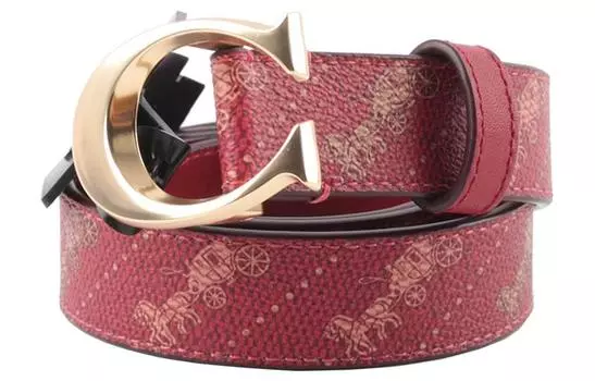 Женский кожаный ремень COACH, Brown