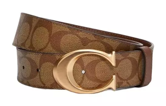 Женский кожаный ремень COACH, Khaki