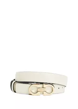 Женский кожаный ремень Ferragamo, белый