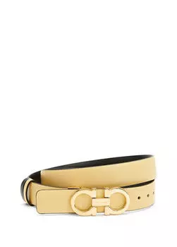 Женский кожаный ремень Ferragamo, бежевый