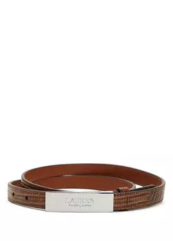 Женский кожаный ремень Lauren Ralph Lauren, коричневый