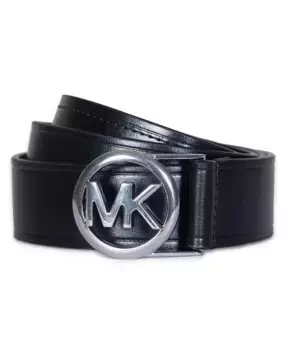 Женский кожаный ремень Michael Kors с тисненым логотипом, черный