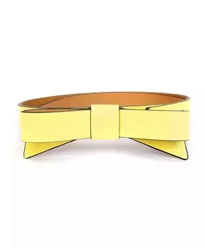 Женский кожаный ремень с бантом Kate Spade New York, желтый