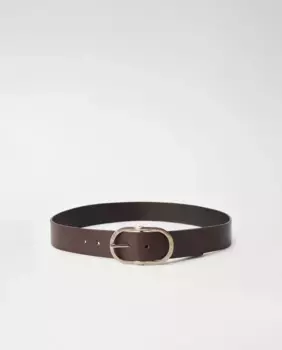 Женский кожаный ремень с металлической пряжкой Salsa Jeans, коричневый