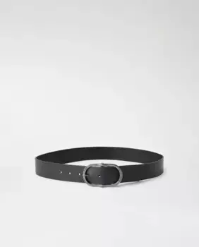 Женский кожаный ремень с металлической пряжкой Salsa Jeans, черный