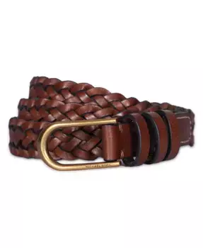 Женский кожаный ремень с плетением Micheal Kors Michael Kors, коричневый