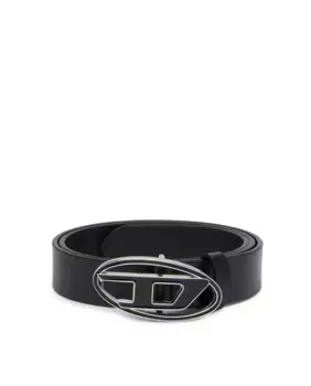 Женский кожаный ремень с пряжкой Diesel, черный