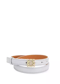 Женский кожаный ремень со светло-серой пряжкой с логотипом Loewe