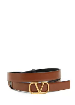 Женский кожаный ремень Valentino Garavani, коричневый