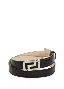 Женский кожаный ремень Versace, черный