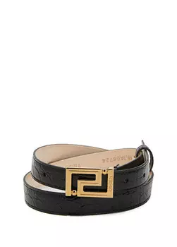 Женский кожаный ремень Versace, черный