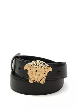 Женский кожаный ремень Versace, черный