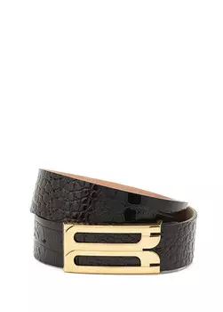 Женский кожаный ремень Victoria Beckham, черный