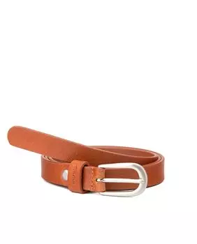 Женский кожаный ремень в цвете кожи Stamp, светло-коричневый