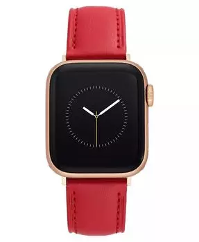 Женский кожаный ремешок красного цвета Apple, совместимый с Apple Watch 42/44/45/Ultra/Ultra 2 Anne Klein, красный