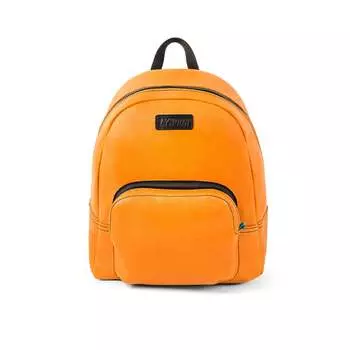 Женский кожаный рюкзак оранжевого цвета Lyndon