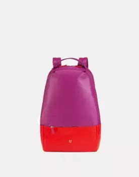 Женский кожаный спортивный рюкзак с противокражным карманом Dudu, фуксия