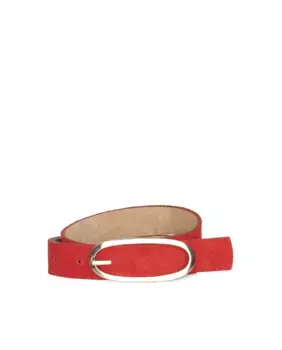 Женский красный кожаный ремень Jaslen
