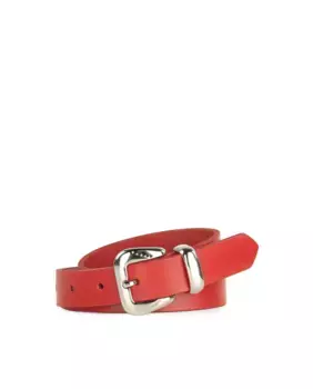 Женский красный кожаный ремень Jaslen
