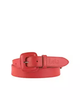 Женский красный кожаный ремень Lois