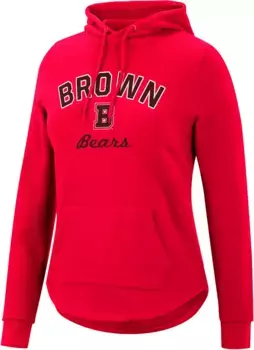 Женский красный пуловер с капюшоном Colosseum Brown Bears