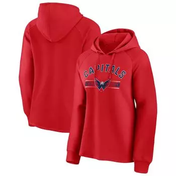 Женский красный пуловер с капюшоном Fanatics Washington Capitals Perfect Play реглан Fanatics