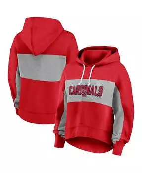 Женский красный пуловер с капюшоном с логотипом St. Louis Cardinals Fanatics, красный