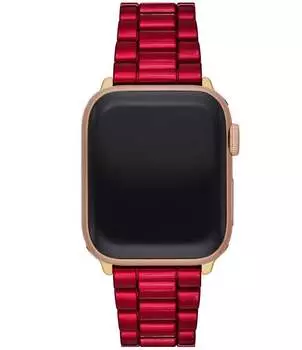 Женский красный ремешок Michael Kors из нержавеющей стали 38/40/41 мм для Apple Watch, красный