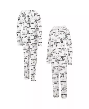 Женский кремовый костюм Union с капюшоном и молнией во всю длину Pittsburgh Steelers Docket Concepts Sport, бежевый