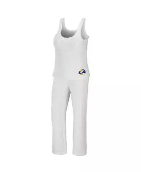 Женский кремовый топ Los Angeles Rams Cosy с круглым вырезом, майка, брюки, комплект для сна WEAR by Erin Andrews