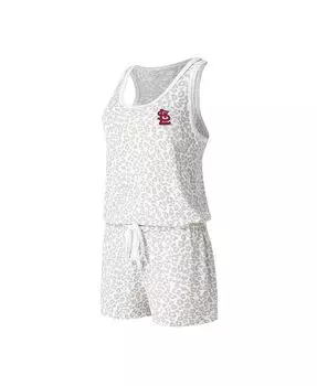 Женский кремовый трикотажный комбинезон St. Louis Cardinals Montana Hacci Concepts Sport