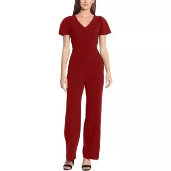 Женский креповый деловой комбинезон Maggy London, цвет rhubarb