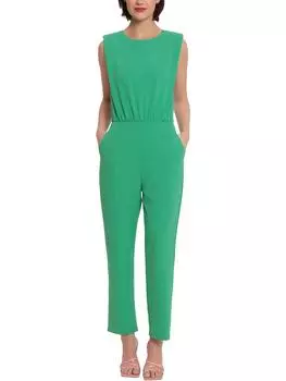Женский креповый комбинезон с карманами Donna Morgan, зеленый