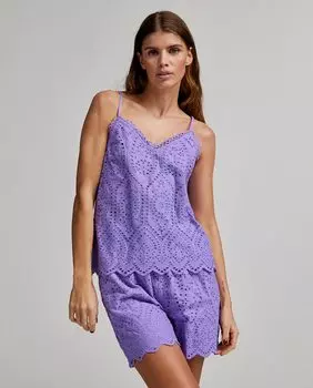 Женский крой топ с короткими рукавами Yas, сиреневый