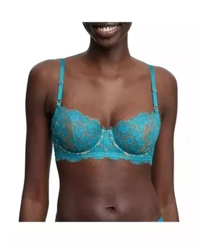 Женский кружевной бюстгальтер-балконет без подкладки Entice на косточках Skarlett Blue, синий