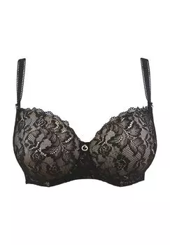 Женский кружевной бюстгальтер-балконет Rosessence Comfort на косточках Aubade, черный