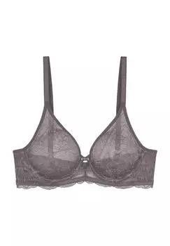 Женский кружевной бюстгальтер без косточек Amourette Charm Triumph, цвет Pigeon Grey