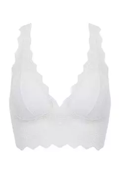 Женский кружевной бюстгальтер-борцовка с открытой спиной Georgia Passionata, белый