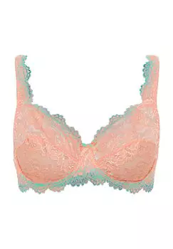 Женский кружевной бюстгальтер на косточках с цветочным принтом Beatrix DesireE, цвет Mandarine