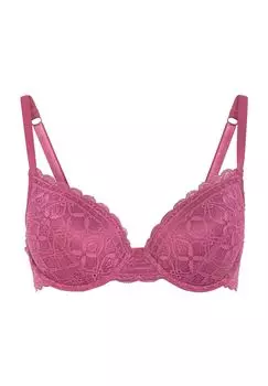 Женский кружевной бюстгальтер на косточках с геометрическим рисунком на тонких бретелях MANGUUN, цвет 1 Malaga