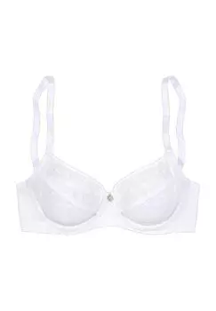 Женский кружевной бюстгальтер на косточках Tilda Charm LASCANA, белый