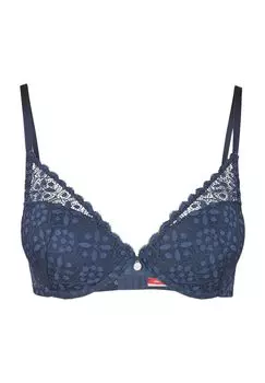 Женский кружевной бюстгальтер пуш-ап Amelie s.Oliver, цвет Darkblue