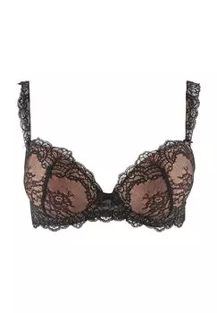 Женский кружевной бюстгальтер пуш-ап Danse des Sens с бантом Aubade, цвет Noir