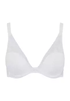 Женский кружевной бюстгальтер с треугольными чашками Maddie из тюля Passionata, белый