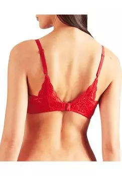 Женский кружевной бюстгальтер с треугольными чашками Rosessence Push Up с цветочным принтом Aubade, цвет Gala